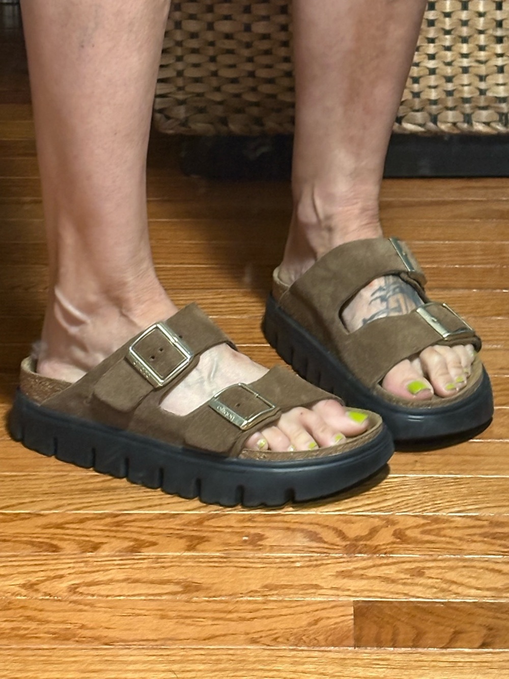 Birkenstock Papillon Brown Suede Slide Sandals Size 38